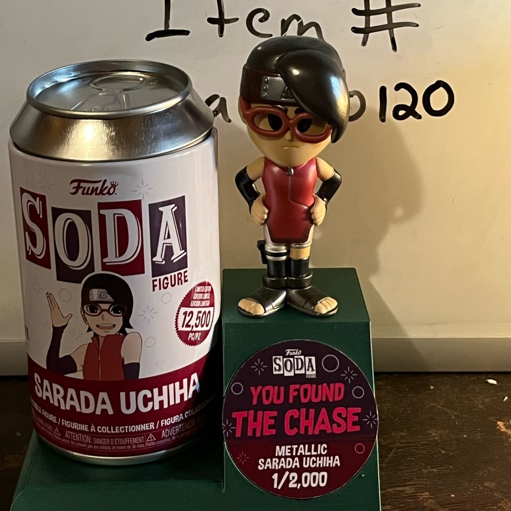 Funko Soda CHASE Sarada Uchiha Boruto anime manga Metallic Limited Ed figure